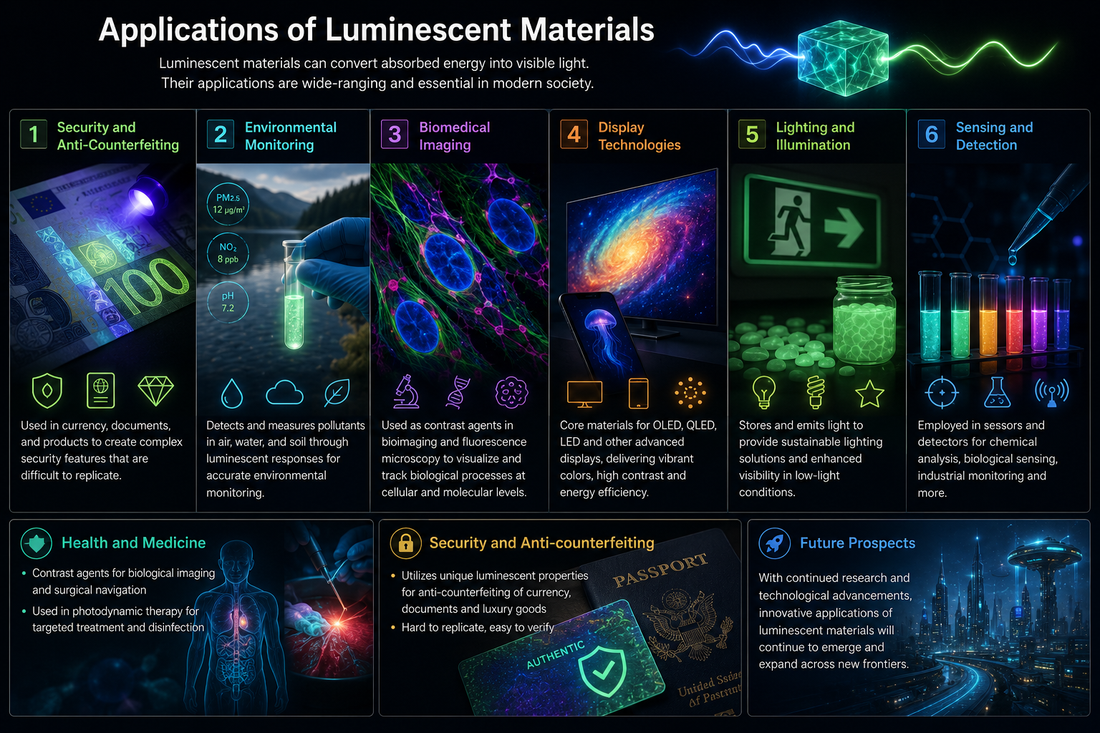 Applications of Luminescent Materials in Safety, Design, Printing, and Anti-Counterfeiting