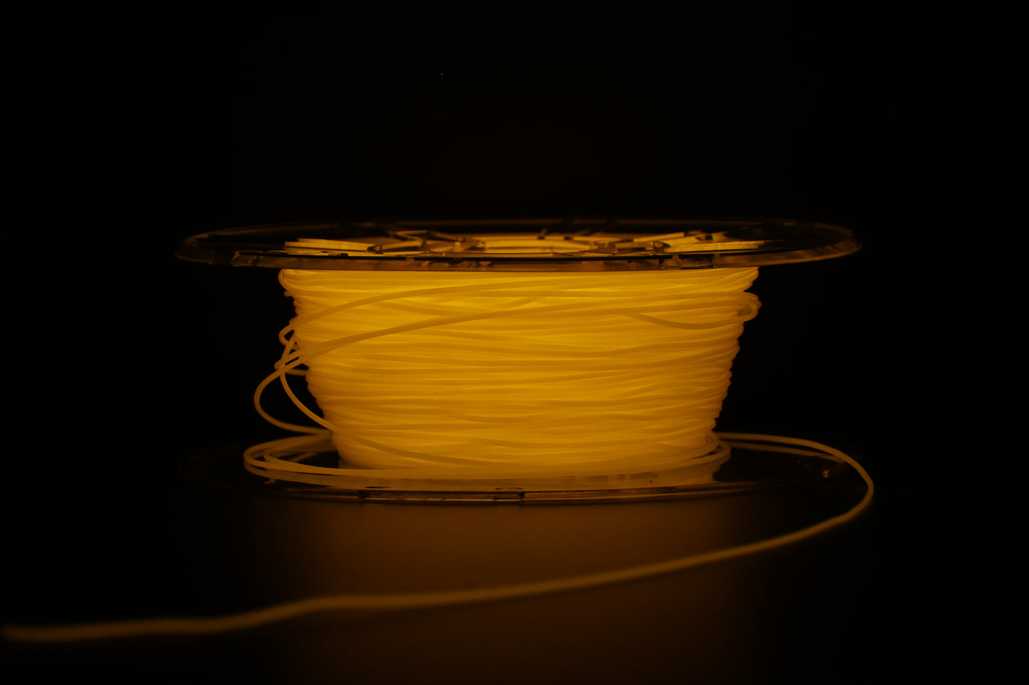 Luminous fiber 3D printer filament