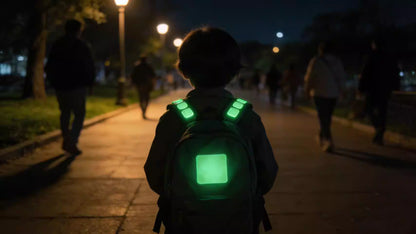 Back-adhesive luminescent film